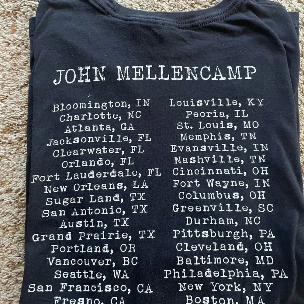 Next Level Apparel Charcoal Tee XXL John Mellencamp concert tour shirt rock - Picture 5 of 5